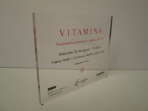 Tarjeta Desfile Moda Vitamina 2009 Hotelfaena Acrilico Boedo 1