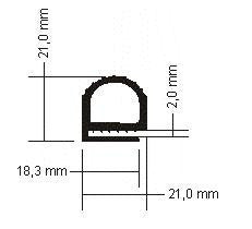 Silicone Oven Seals - Cod. 322795 x 2 Mts 1