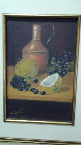 C. Gentil - Natureza Morta - Frutas E Jarro  -ost - 40x50 Cm 4