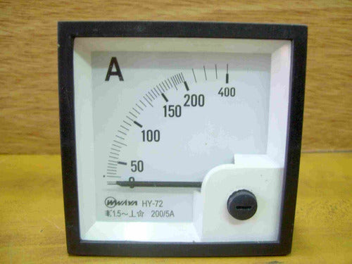 Elindar Analog Ammeter 200 Amper 72x72mm For Connection With TI 0