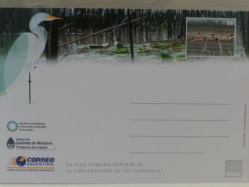 Correo Argentino Tarjeta Entero Postal Día Mundial De Los Humedales 2