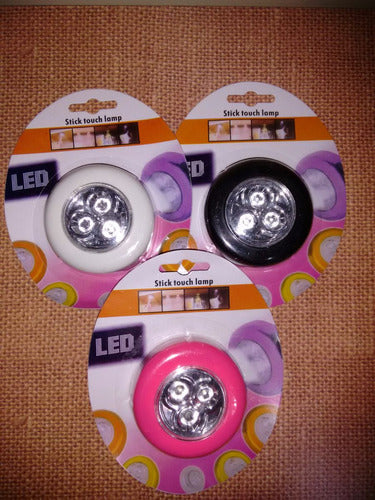 Lampara Luz 3 Led De Toque A Pilas 1