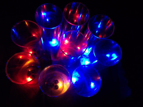 200  Vasos Trago Largo Luminosos 3 Led C/u .. 3