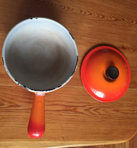 Cacerola Con Mago Le Creuset Francia Hierro Detalle Enlozado 4