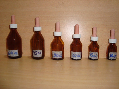 Rigolleau 50 Amber Glass Dropper Bottles 10cc with Stopper 2