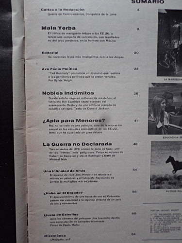 Revista Life Vol 34 N° 9 Nov 1969 Publicidad Relos Travana 1