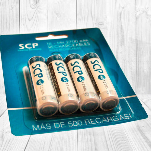 SCP 3 Blisters Of Rechargeable AAA Batteries 1100 mAh 1