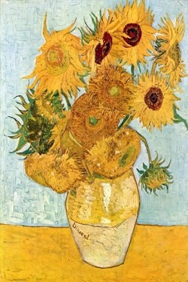 Vincent Van Gogh - Jarrón Con 12 Girasoles - Lámina 45x30 Cm 0