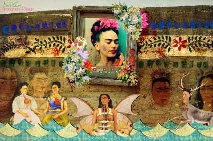 Frida Kahlo - Collage De Obras - Lámina 45x30 cm 0