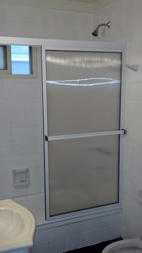 White Aluminum Shower Screen - Custom Made - 150x180 3