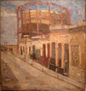 Alfredo De Simone - El Gasómetro - 1940 - Lámina 45x30 Cm. 1