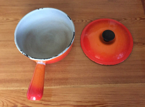 Cacerola Con Mago Le Creuset Francia Hierro Detalle Enlozado 2