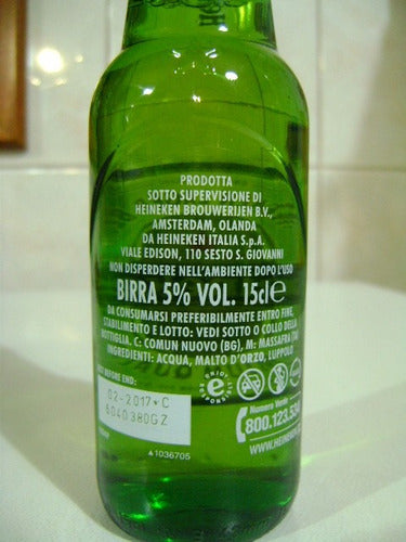 Botella De Cerveza Heineken Lager Beer 15 Cl Llena 1