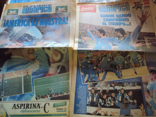 Lote Diarios Copa America 1995 Uruguay Campeon El Pais Mañan 1