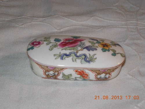 Alhajero Pastillero Porcelana Staffordshire England 0