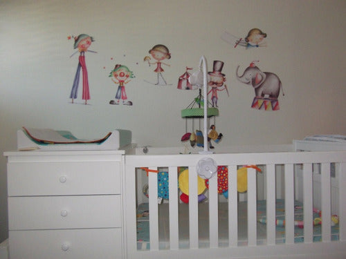 Linda Wall Vinilo Sticker De Pared Adhesivo Circo Infantil 2