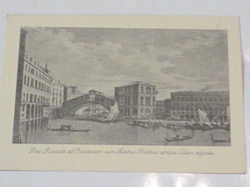 El Puente De Rialto Tarjeta Postal Carlo Ferrari Venezia 0