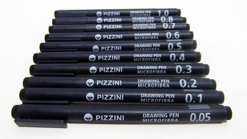 Pizzini Estilografo Set De 10 Graduaciones Drawing Pen 0