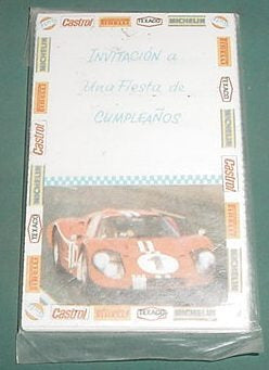 Tarjetas Cumpleaños Infantil Automoviles Sport Prototipos 0