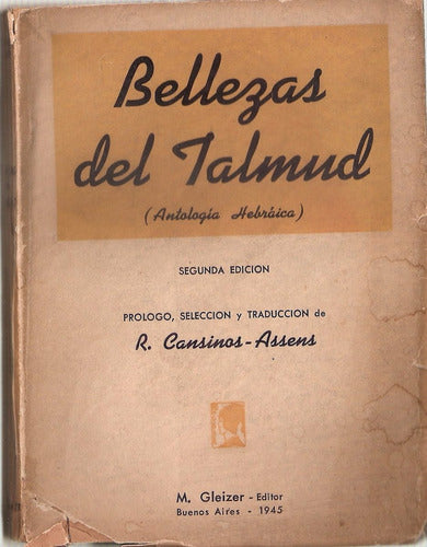 Bellezas Del Talmud - Cansinos Assens - Gleizer 0