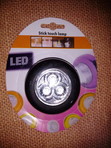 Lampara Luz 3 Led De Toque A Pilas 2