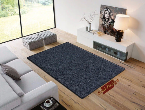 Large Dark Grey Boucle Carpet 150 X 200 Cm Soul 0