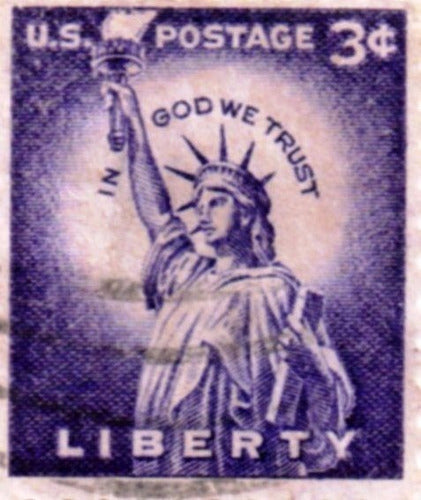 Sello E Unidos U.s. Postage 3 C In God We Trust Liberty 1954 0