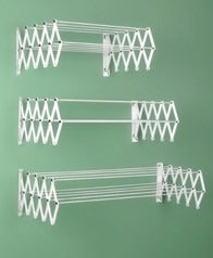 Sturdy Wall-Mounted Extendable 9-Rod 80 cm Clothesline Reinforced 4