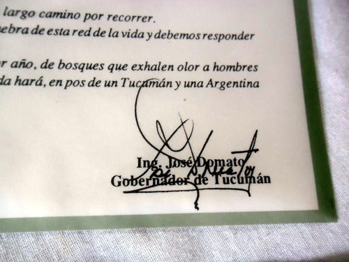 Tarjeta De Salutación Gobernador De Tucumán 1990 4