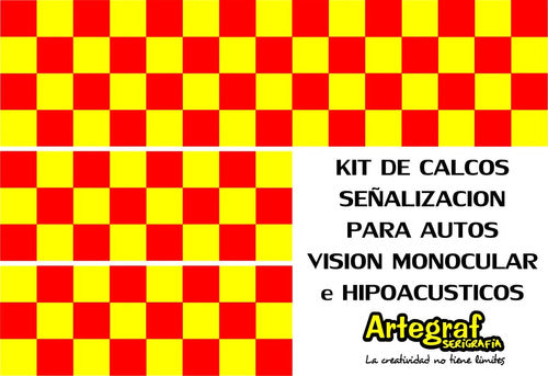 ArteGraf Kit Calcos Señalizacion Auto Visión Monocular e Hipoacustico 0