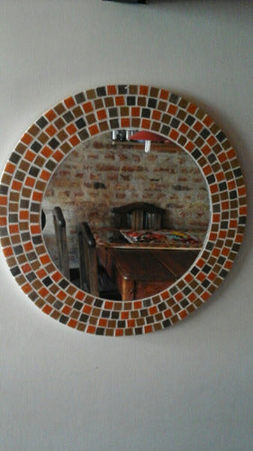 Kien Mas Bonito Promo! Circular Mirror with Mosaic Tiles, 50cm Diameter 4