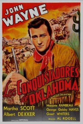 John Wayne Los Conquistadores De Oklahoma - Lámina 45x30 Cm 1