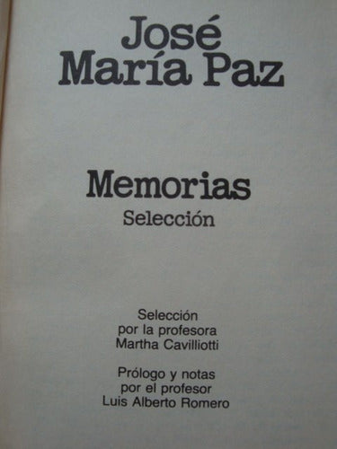 Memorias - Jose Maria Paz 1