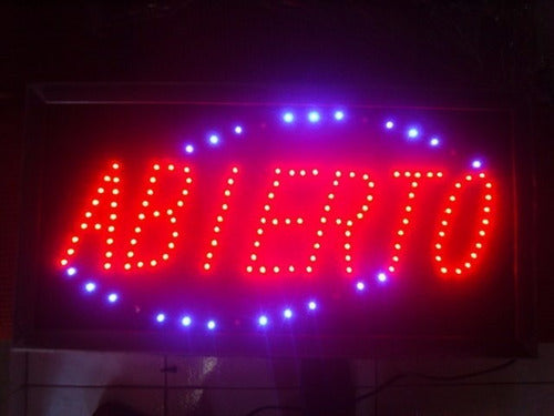 Cartel Led Abierto 47 X 25 Cm Luminoso 1