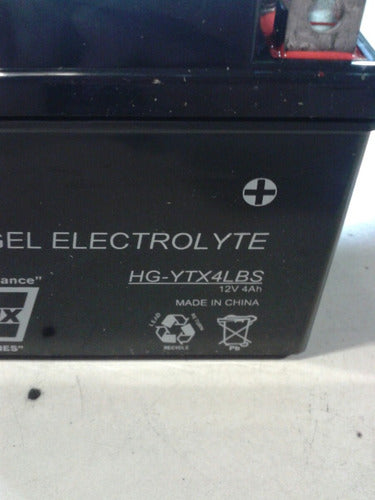 Hellux Gel Motorcycle Battery YB4LB 12V Size 120x71x91mm 3