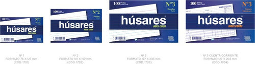 Húsares 40 Packs X 100 Lined Sheets No. 3 (12x20cm) 3