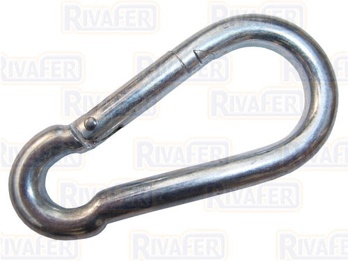 Rivafer Mosquetón Gancho 5x50 Mm Reforzado Galvanizado X 100 Unidades 2