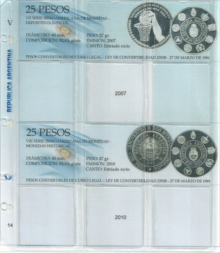 Kurshan Album Para Guardar Monedas Argentinas Tomo 5 1