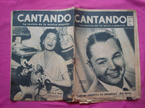 Revista Cantando 8 Año 1957, Anibal Troilo, Carlos Gardel 2