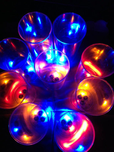 200  Vasos Trago Largo Luminosos 3 Led C/u .. 2