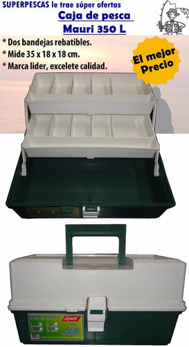 Mauri 350 L Fishing Box with 2 Foldable Trays 1