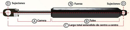 RDKARS Rear Hatch Shock Absorber Ford Fiesta 2002 - 2009 2