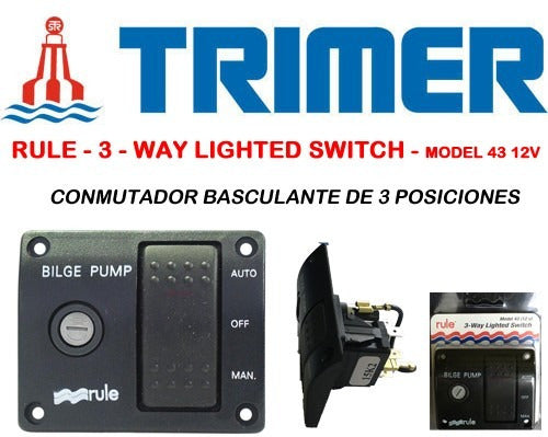 Rule Plastic 12V Bilge Pump Panel 1