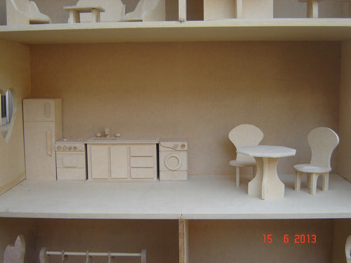 Large Dollhouse Furniture Set Fibrofacil Maxi Model 5