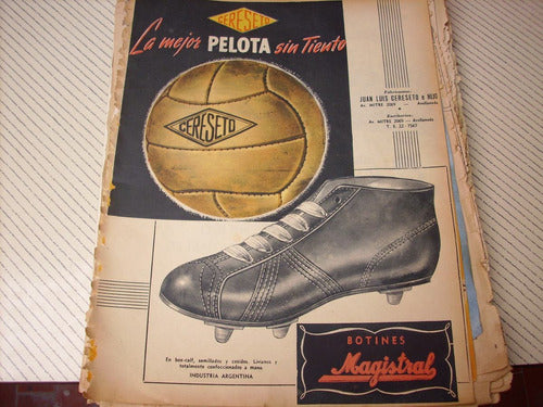 Antigua Publicidad  Pelota Cereseto Y Botines Magistral 0