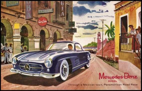 Mercedes Benz 300 Sl - Autos De Alemania - Lámina 45x30 Cm 0