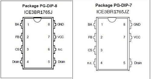 Infineon ICE3BR1765J Ice 3BR1765J Replaces ICE3BR1765JZ 3BR1765JZ 1