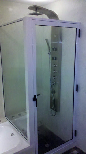 White Aluminum Shower Screen - Custom Made - 150x180 5