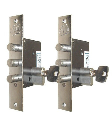 8BLOQ Triple Cylinder Reinforced Lock Kit X2 0