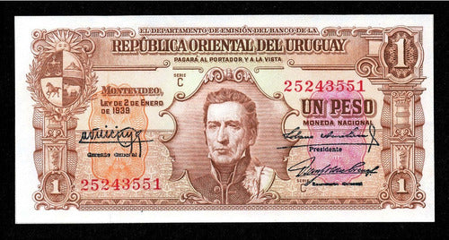 Aquelarrehobbies Uruguay Numismatica Billete 1 Peso Marrón 0